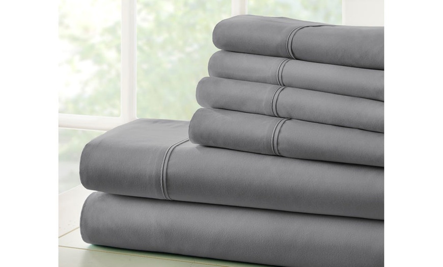 Image 13: Bamboo Softness Luxury 6 Piece Softest Bed Sheet Set