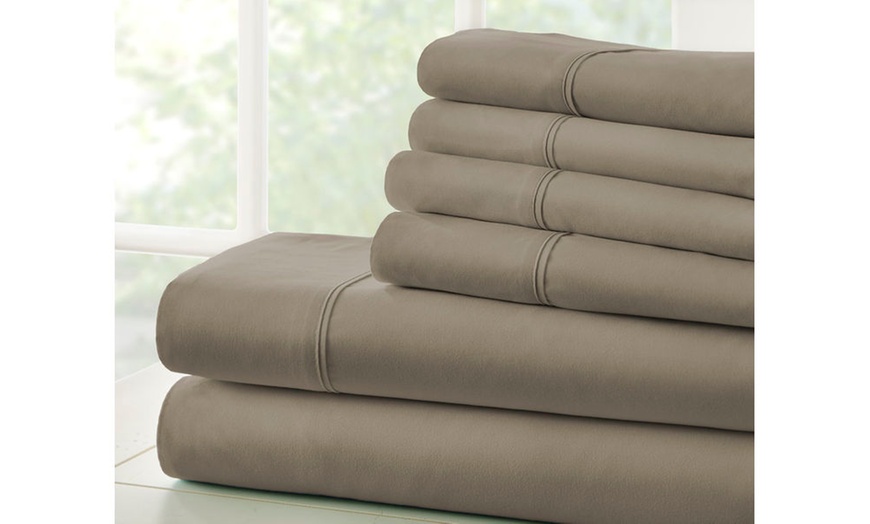 Image 43: Bamboo Softness Luxury 6 Piece Softest Bed Sheet Set