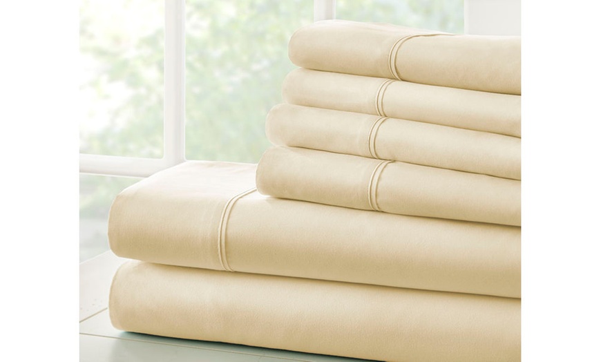 Image 111: Bamboo Softness Luxury 6 Piece Softest Bed Sheet Set