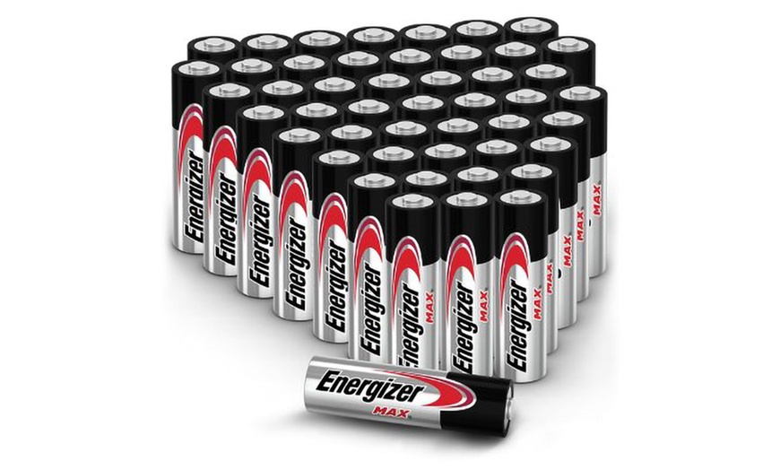 Image 1: Energizer Max AA or AAA Alkaline Batteries (50-Pack) 