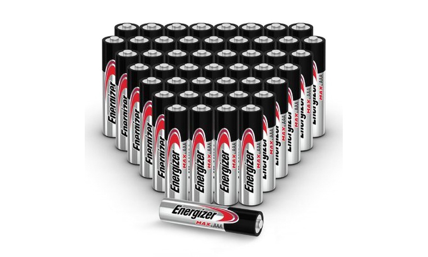 Image 2: Energizer Max AA or AAA Alkaline Batteries (50-Pack) 