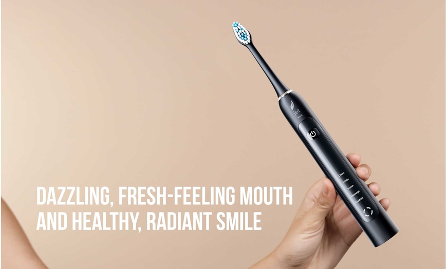 Image 2: Sonic Toothbrush with Auto-Timer, 5 Modes, 48,000 Sonic Vibrations and 4 heads