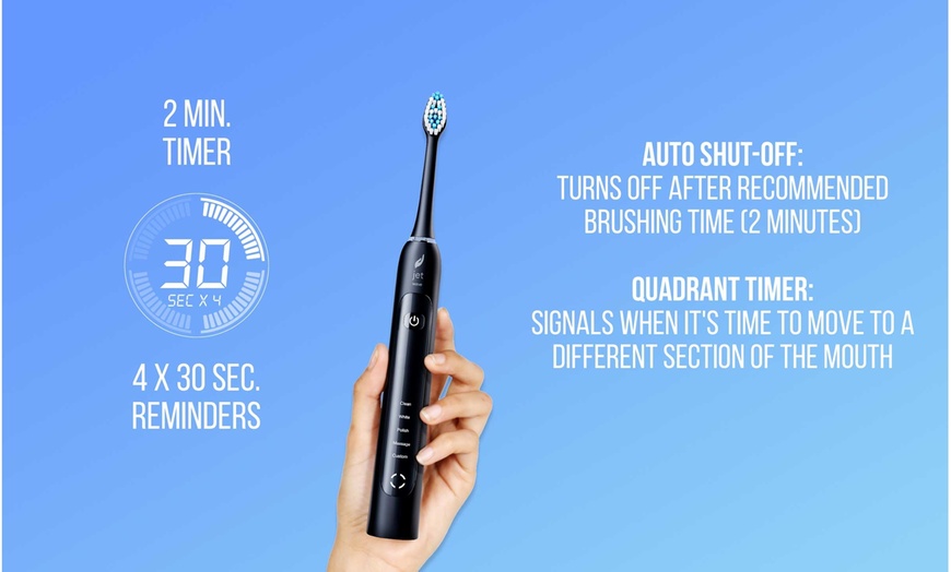 Image 3: Sonic Toothbrush with Auto-Timer, 5 Modes, 48,000 Sonic Vibrations and 4 heads
