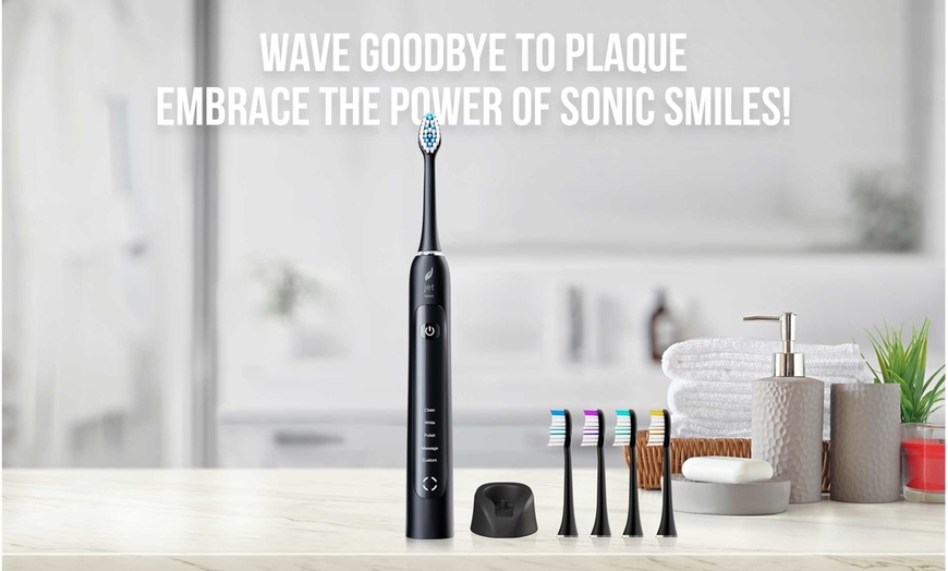 Image 7: Sonic Toothbrush with Auto-Timer, 5 Modes, 48,000 Sonic Vibrations and 4 heads