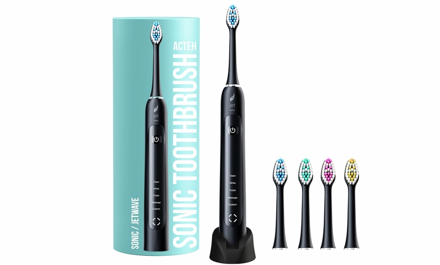 Image 11: Sonic Toothbrush with Auto-Timer, 5 Modes, 48,000 Sonic Vibrations and 4 heads