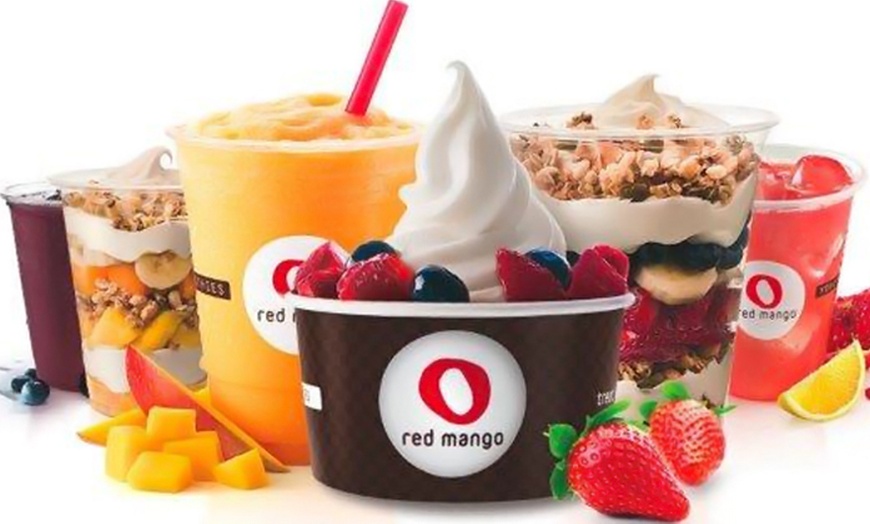 Image 1: Up to 40% Off Frozen Yogurt, Smoothies, and Juice at Red Mango