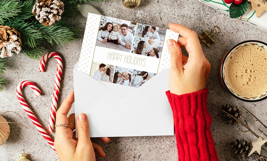Image 1: Up to 85% Off Personalized Flat Greeting Cards from Printerpix