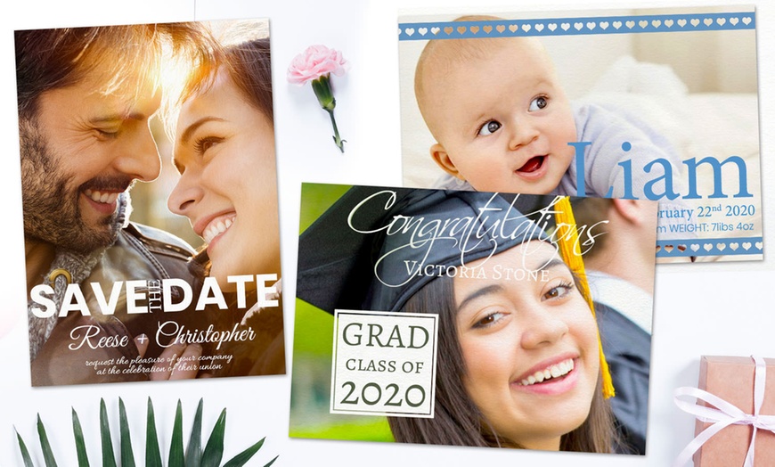 Image 3: Up to 85% Off Personalized Flat Greeting Cards from Printerpix