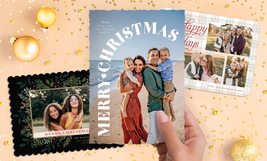 Image 1: Up to 76% Off Custom Holiday Photo Cards    