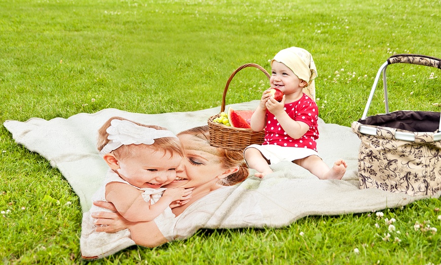 Image 1: Up to 92% Off Customized Polar Fleece Blankets from Printerpix