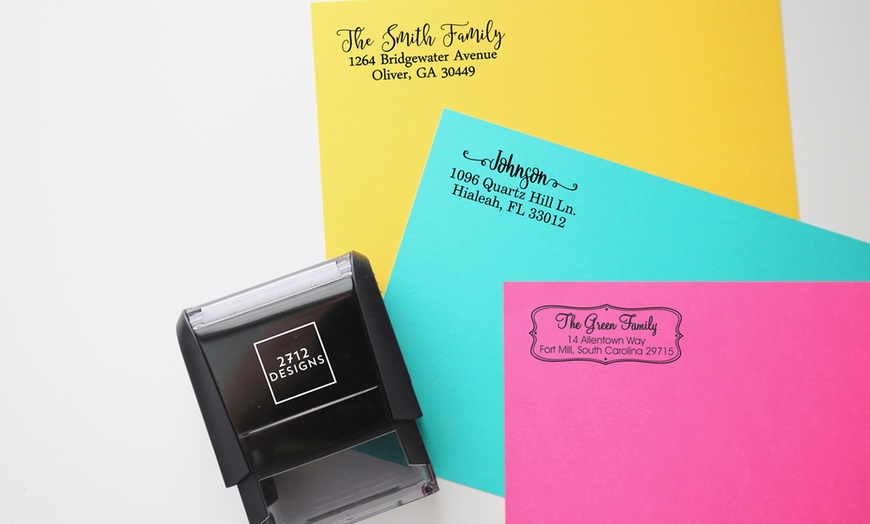 Image 2: Up to 87% Off Self-Inking Stamps from 2712 Designs