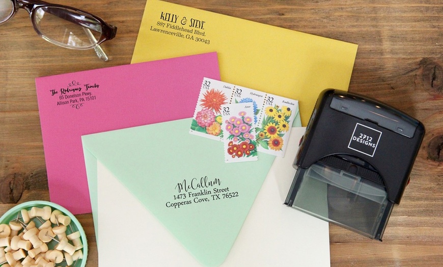 Image 3: Up to 87% Off Self-Inking Stamps from 2712 Designs