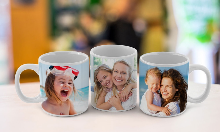 Image 1: Up to 84% Off Personalized Photo Mugs